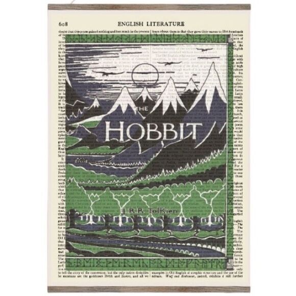 The Hobbit JRR Tolkein Book Cover Print - Picture 2 of 5